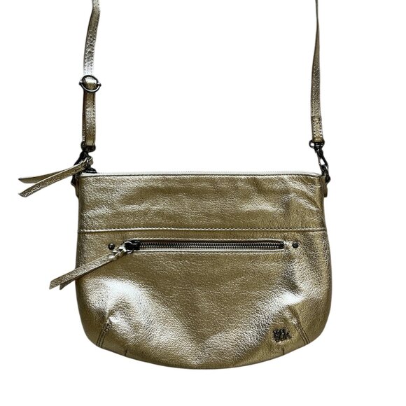 The Sak - Iris Zip Crossbody- Leather Zip - Gold - EUC - Picture 1 of 10